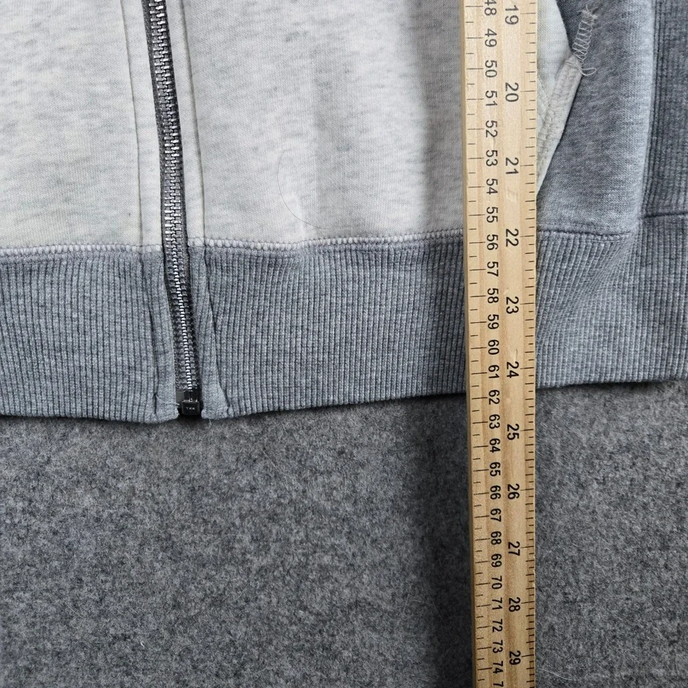 Nike Hoodie Womens Large Gray Full Zip Athletic Dept Swoosh Logo Fleece Jacket